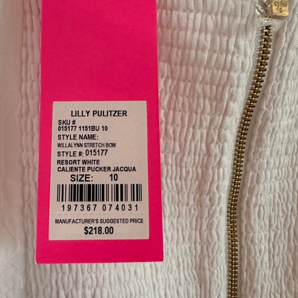 NWT Lilly Pulitzer Willalynn Stretch Bow Dress , Size 10 - Picture 6 of 10